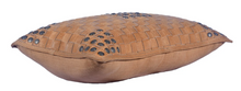 Load image into Gallery viewer, Studded leather weaved pillow