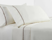 Load image into Gallery viewer, Fair Isle Embroidery Cream Sheet Set