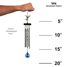 Load image into Gallery viewer, Crystal Hummingbird Wind Chime 18"