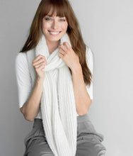 Load image into Gallery viewer, Chalet Ribbed Winter White Scarf