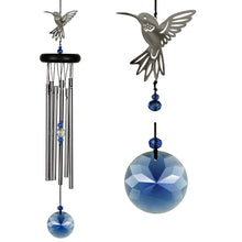 Load image into Gallery viewer, Crystal Hummingbird Wind Chime 18"