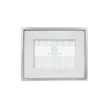 Load image into Gallery viewer, White Leather with Metal Border Frame