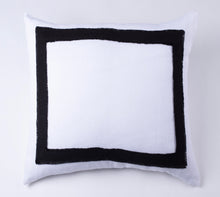 Load image into Gallery viewer, Brady Ivory & Black Linen Bedding Collection