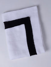 Load image into Gallery viewer, Brady Ivory & Black Linen Bedding Collection