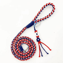 Load image into Gallery viewer, Navy Pastel Braided Dog Leash 59”
