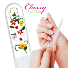 Load image into Gallery viewer, Spring Floral Crystal Nail File
