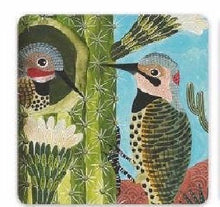 Load image into Gallery viewer, Cactus Wren &amp; Coyote Coaster Set
