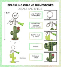Load image into Gallery viewer, Sparkling Rhinestones Cactus Charm
