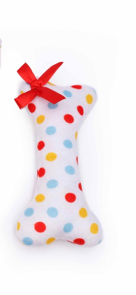 Squeaky Birthday Bone Toy