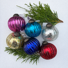 Load image into Gallery viewer, Ribbed Ball Glass Ornament Collection
