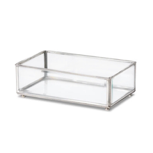 Load image into Gallery viewer, Antique Glass &amp; Brass Guest Towel Holder
