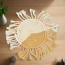 Load image into Gallery viewer, Macrame Color Block Coaster Collection
