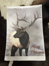 Load image into Gallery viewer, Elk Merry Christmas Tea Towel
