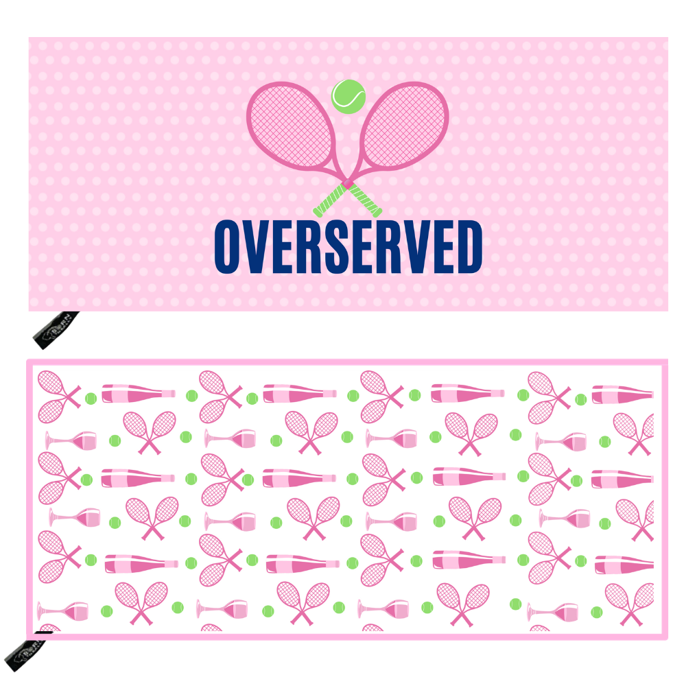Over Served Tennis Microfiber Athletic Towel