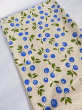 Load image into Gallery viewer, Handprinted Blueberry Kitchen Dish Towel
