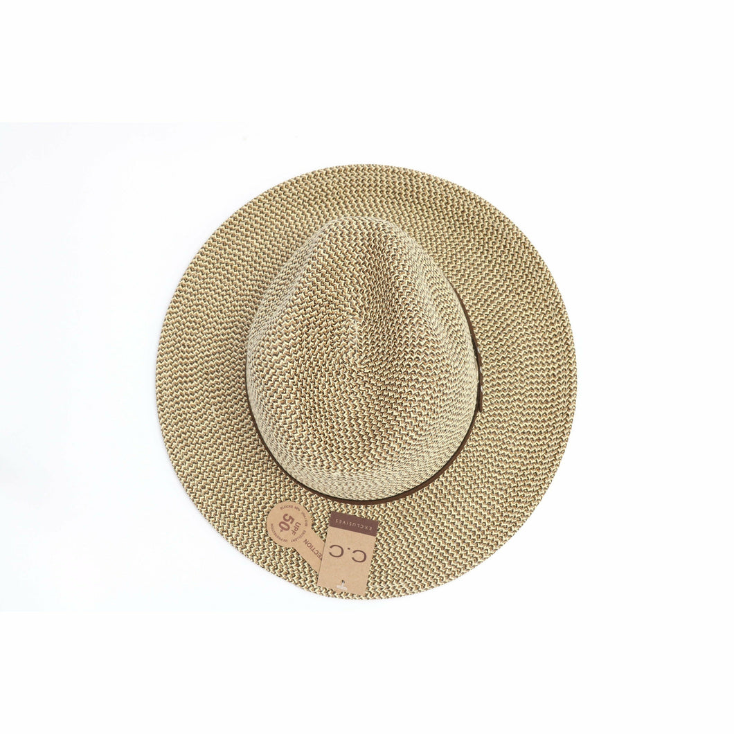 Two-Tone Panama/Suede Band Hat Collection