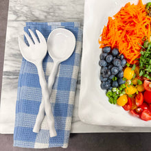 Load image into Gallery viewer, White Melamine Salad Server Set
