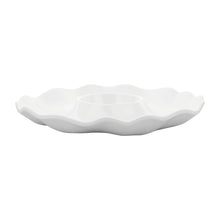 Load image into Gallery viewer, White Melamine Chip &amp; Dip Server
