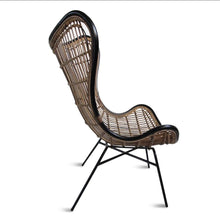Load image into Gallery viewer, Bamboo &amp; Black Scoop Indoor/Outdoor Chair
