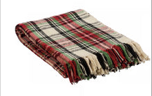 Load image into Gallery viewer, Cream Plaid Throw
