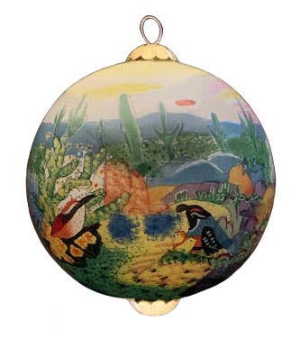 Hand-Painted Desert Ornament 3