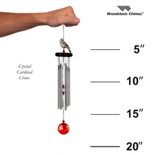 Load image into Gallery viewer, Crystal Cardinal Wind Chime

