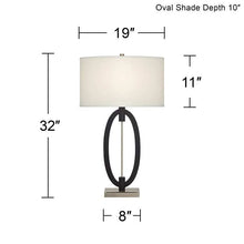 Load image into Gallery viewer, Crescent Black Table Lamp
