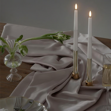 Load image into Gallery viewer, LED Gold Stripe Smooth Taper Candle
