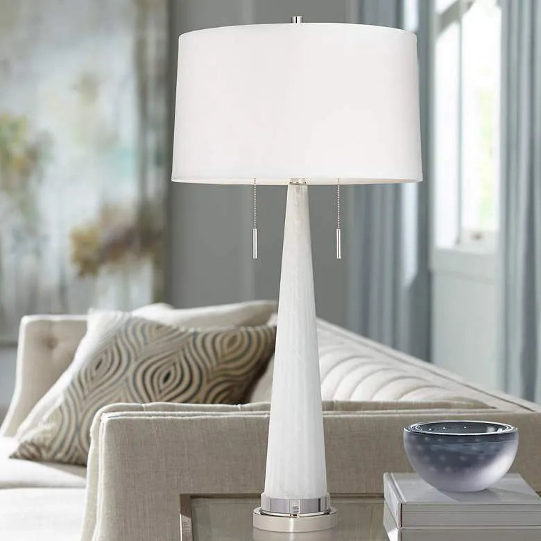 Zoe Frosted Alabaster Table Lamp