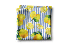 Load image into Gallery viewer, Lemon Stripe Kitchen Dish Towel

