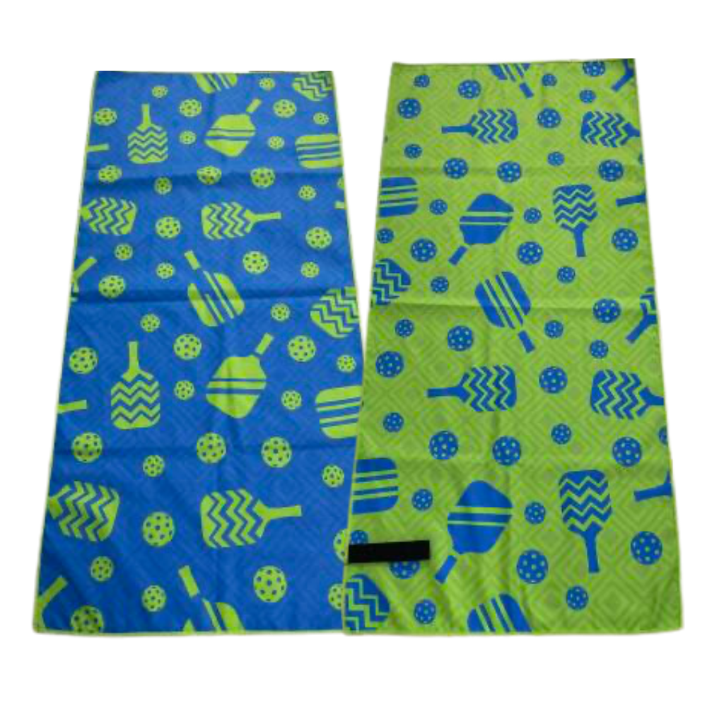 Green Pickleball Microfiber Athletic Towel