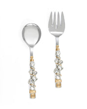 Load image into Gallery viewer, Crystal Snow Melt Salad Server Set
