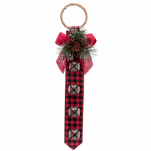 Load image into Gallery viewer, Plaid Jingle Bell Door Hanger
