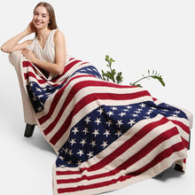 Load image into Gallery viewer, American Flag Luxury Throw Blanket
