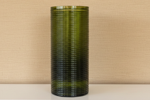 Load image into Gallery viewer, Olive Green Ribbed Vase

