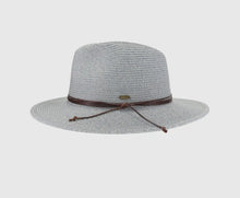 Load image into Gallery viewer, Two-Tone Leather Cord Panama Hat Collection
