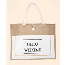 Load image into Gallery viewer, Hello Weekend Tote Bag Collection
