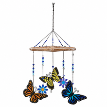 Load image into Gallery viewer, Metal Painted Butterfly Wind Chime
