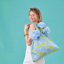 Load image into Gallery viewer, Blue Hydrangeas&#39; Reusable Shopper Tote Bag
