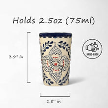 Load image into Gallery viewer, Hand-Painted Talavera Tequila Shot Glass

