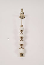 Load image into Gallery viewer, Candle Snuffer White and Gold Beaded Handle
