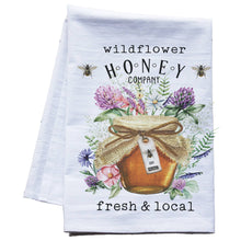 Load image into Gallery viewer, Wildflower Honey Bee Tea Towel
