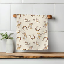 Load image into Gallery viewer, Retro Cowboy Kitchen Dish Towel

