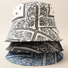 Load image into Gallery viewer, Paisley Pattern Reversible Safari Bucket Hat Collection
