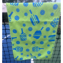 Load image into Gallery viewer, Green Pickleball Microfiber Athletic Towel
