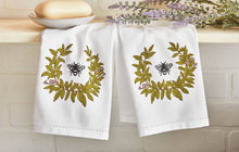 Load image into Gallery viewer, Lavender &amp; Honey Bee Guest Towel- S/2
