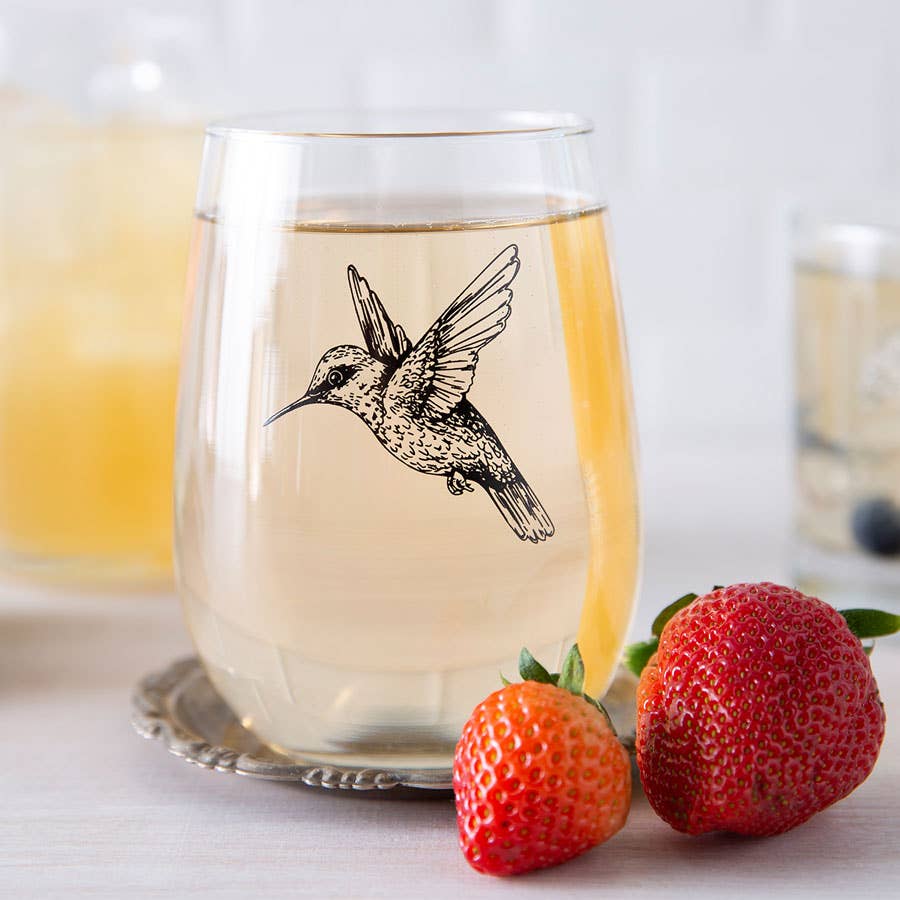 Hummingbird Wine Glass 17 oz