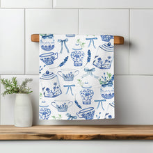 Load image into Gallery viewer, Chinoiserie Blur Floral Kitchen Dish Towel
