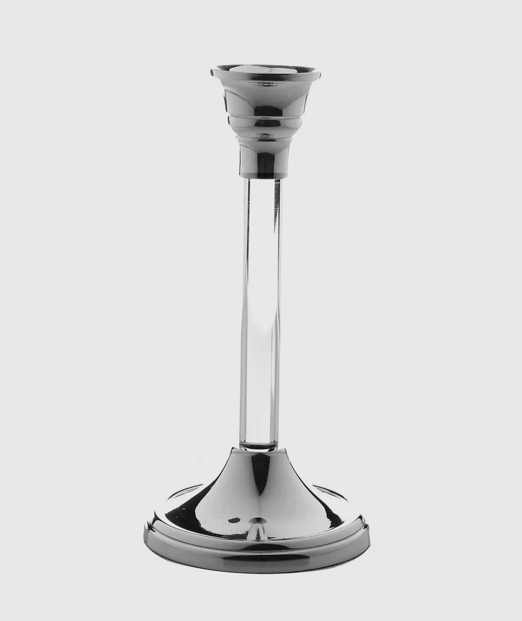 Silver Candle Stick w/ Acrylic Stem