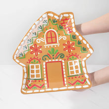 Load image into Gallery viewer, 14" Melamine Gingerbread House Platter
